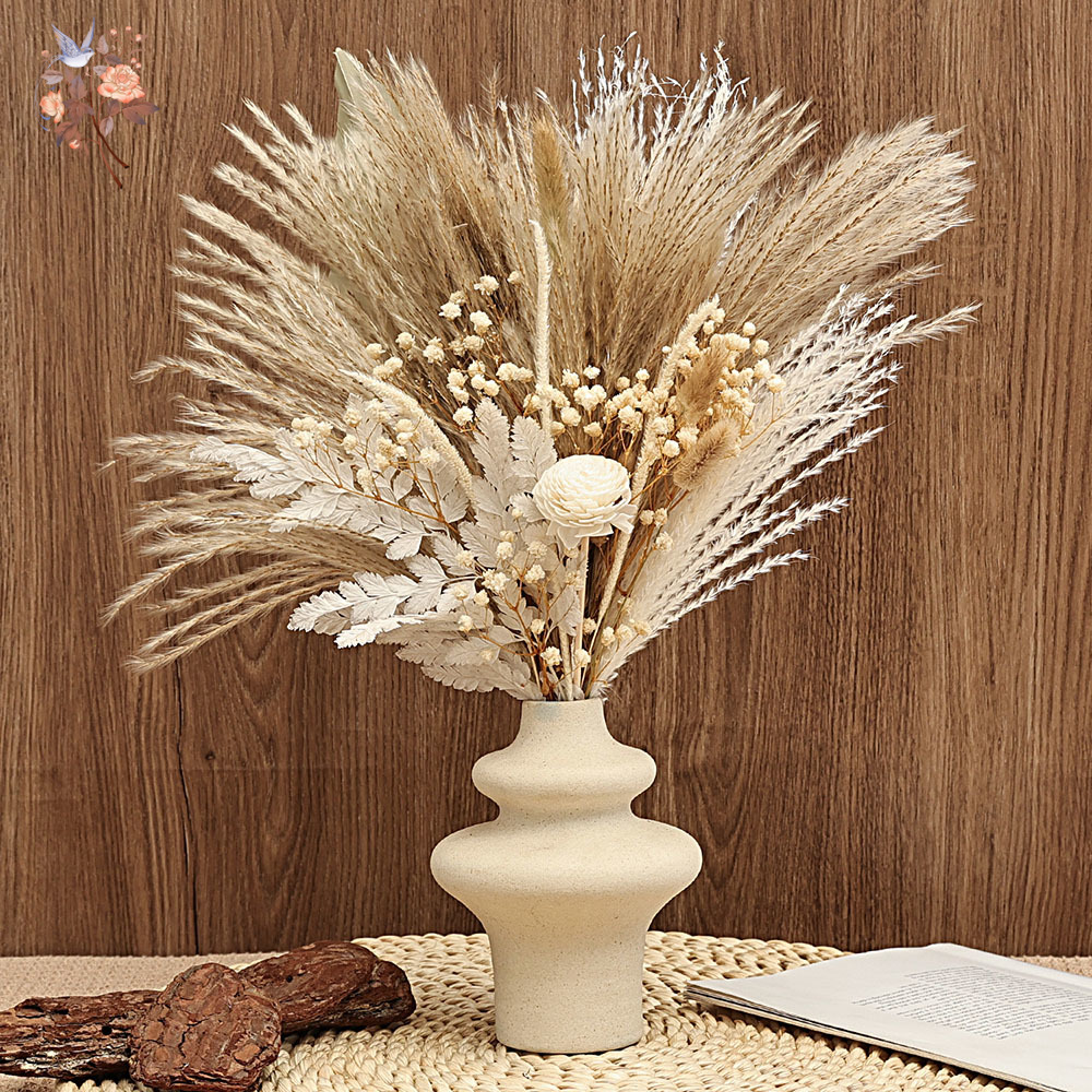 Dried Pampas Bundle - 40 Pieces Dried Pampas Reeds Palm