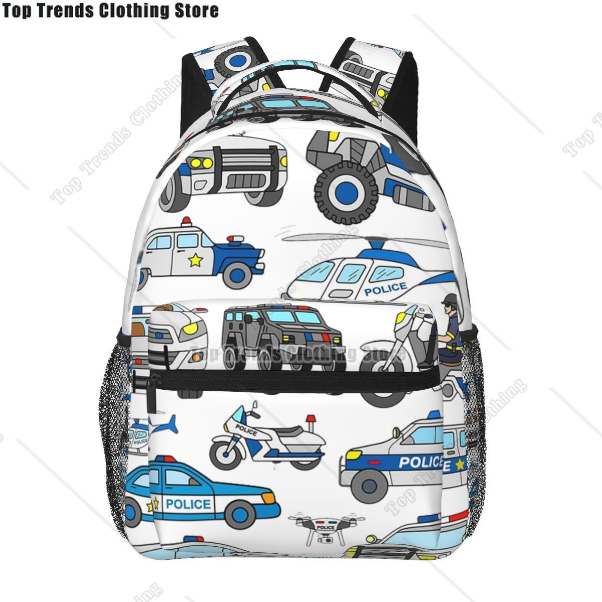 Interior Design Whimsical - Police Car Design Backpacks Boys Girls