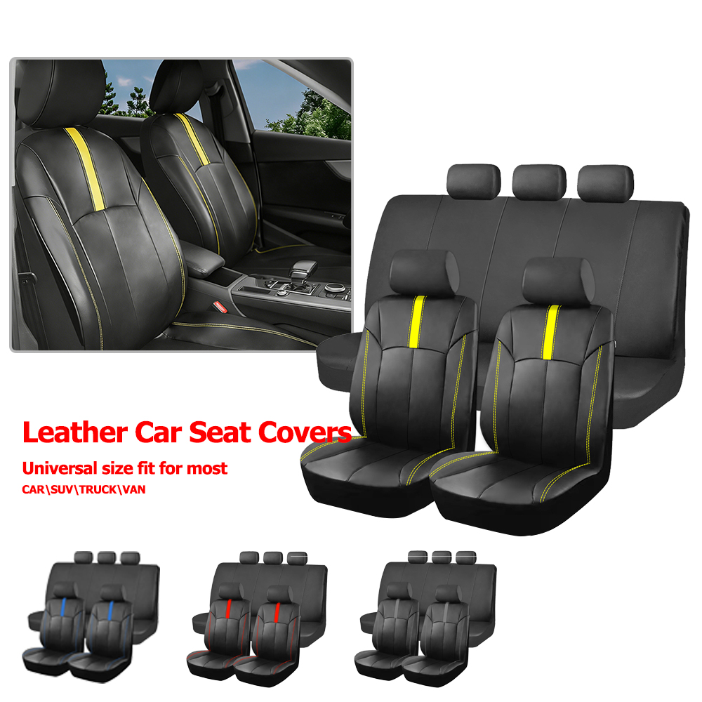 Interior Design Whimsical - Universal PU Leather Car Seat Covers