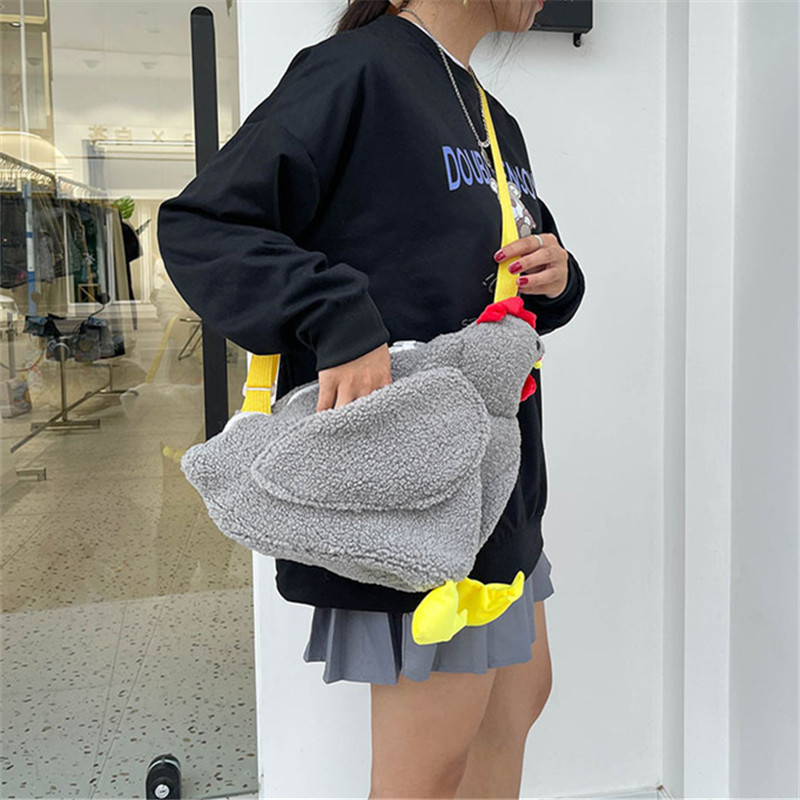 Interior Design Whimsical - Chicken Crossbody Bag Charming Plush Soft