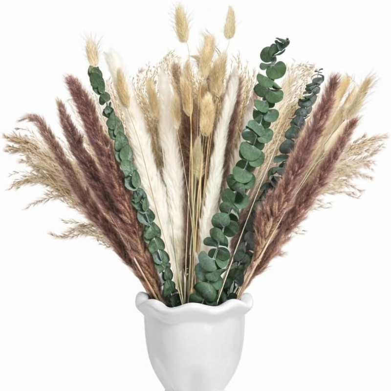 Dried Pampas Bundle - 65Pcs DIY Natural Dried Flower Bundle