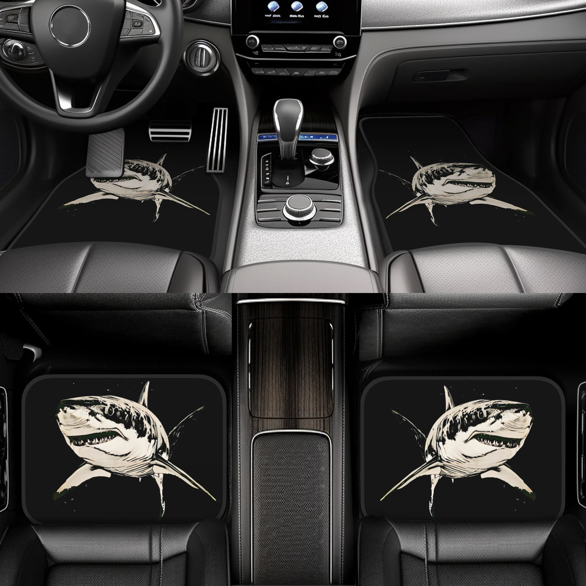 4pcs Retro Sketch Shark Car Fl - огляд і ціна Interior Design Sketch