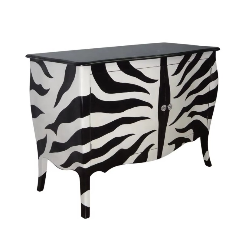 Black and White Zebra Painted  - огляд і ціна Interior Design Monochrome