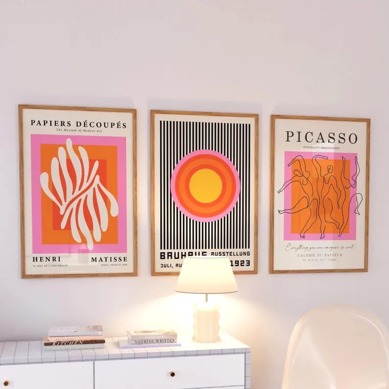 3pcsModern Orange  Bauhaus And - огляд і ціна Interior Design Room