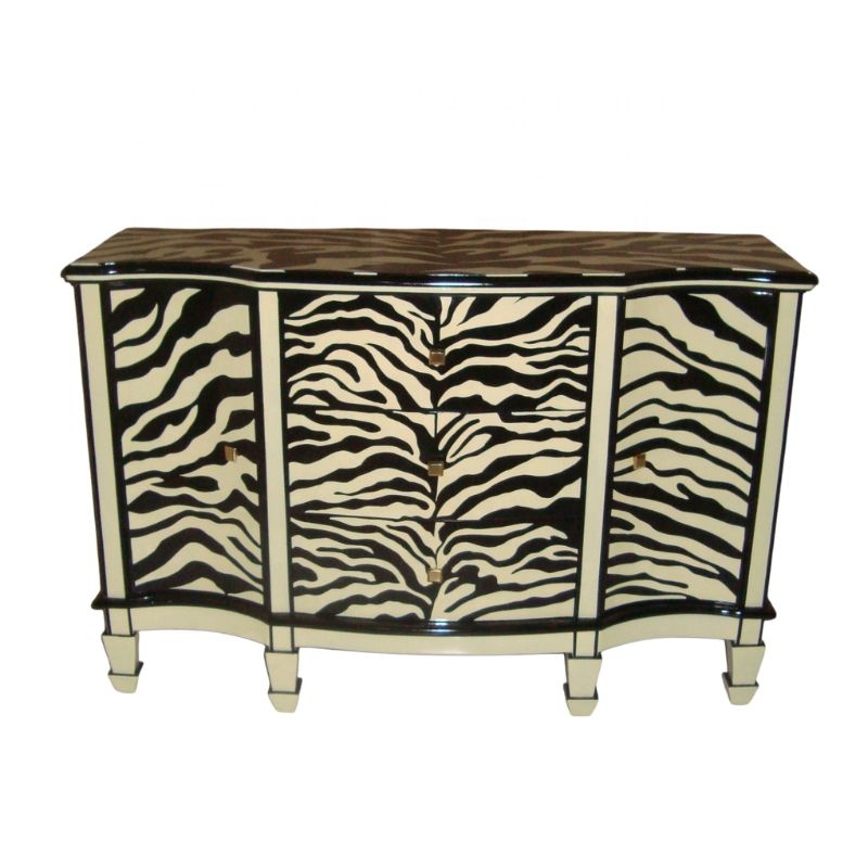 Zebra Painted Kitchen Cabinet  - огляд і ціна Interior Design Monochrome
