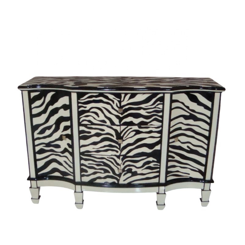 Zebra Painted Kitchen Cabinet  - огляд і ціна Interior Design Monochrome