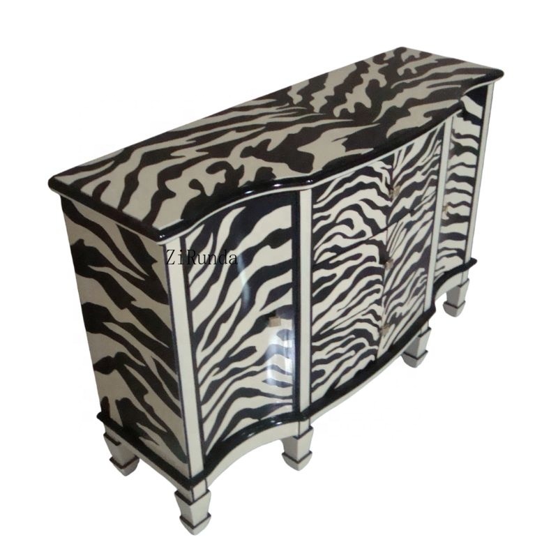 Zebra Painted Kitchen Cabinet  - огляд і ціна Interior Design Monochrome