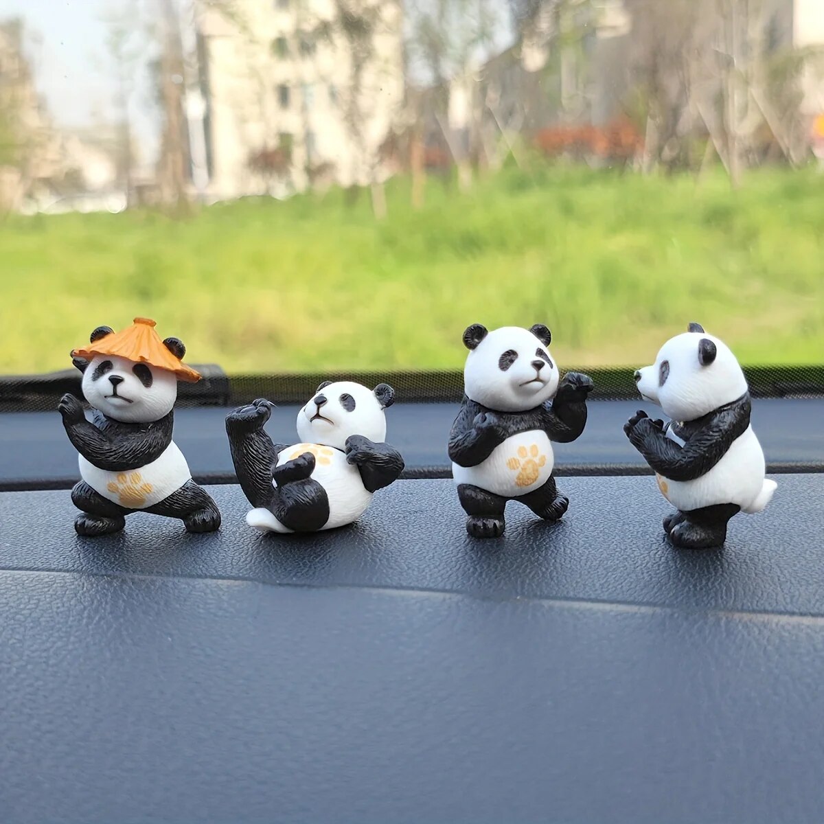 4pcs/set Panda Design Car Orna - огляд і ціна Interior Design Whimsical