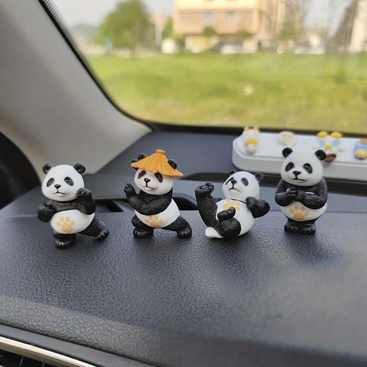 4pcs/set Panda Design Car Orna - огляд і ціна Interior Design Whimsical