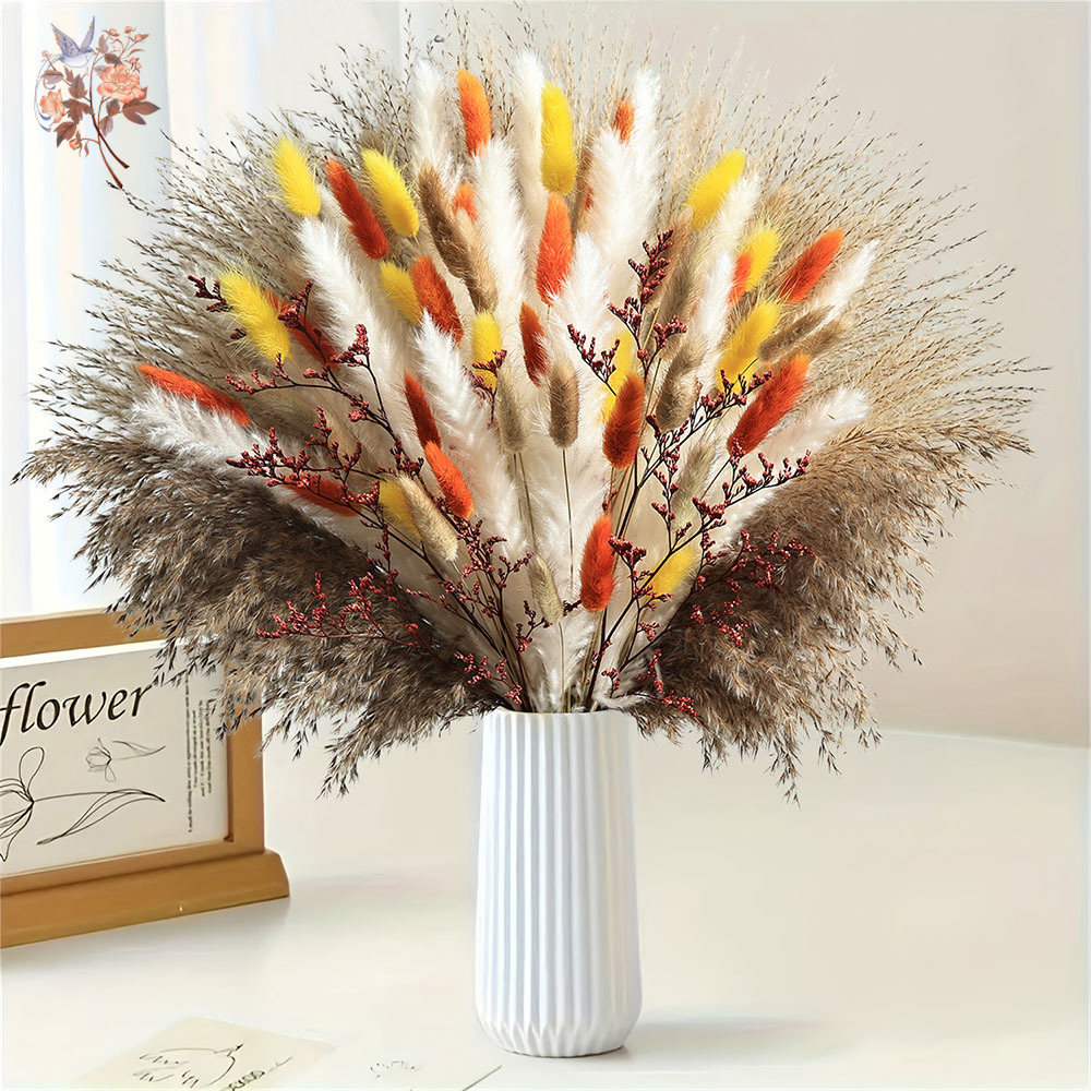 85 Pieces Natural Fluffy Autum - огляд і ціна Dried Pampas Bundle