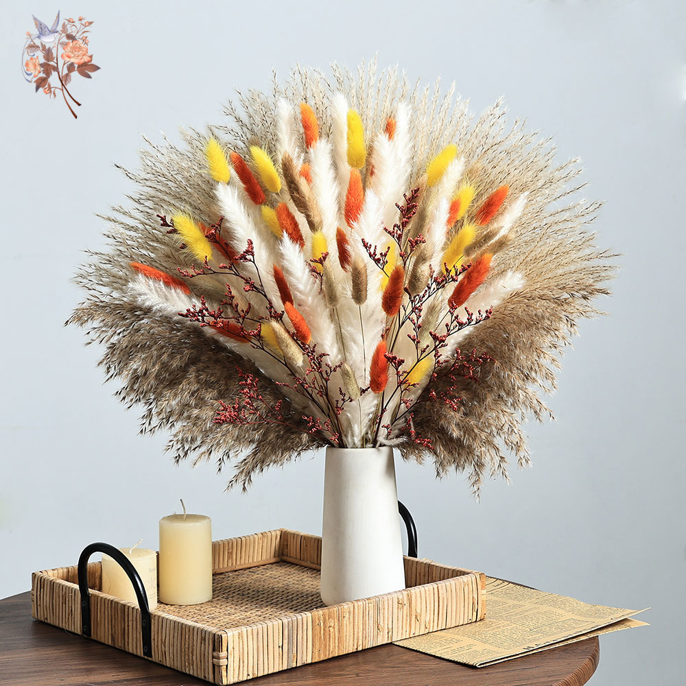 85 Pieces Natural Fluffy Autum - огляд і ціна Dried Pampas Bundle