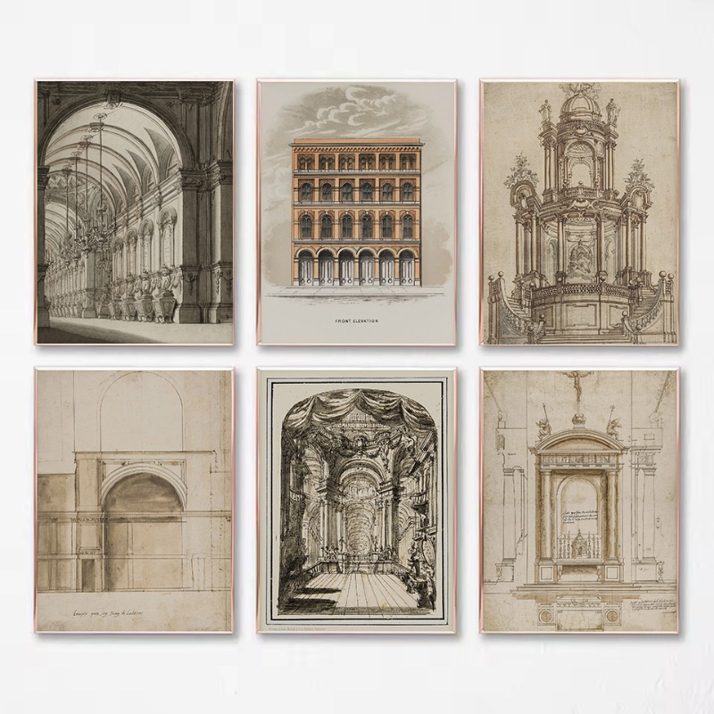 Vintage Drawing Sketch Geometr - огляд і ціна Interior Design Sketch