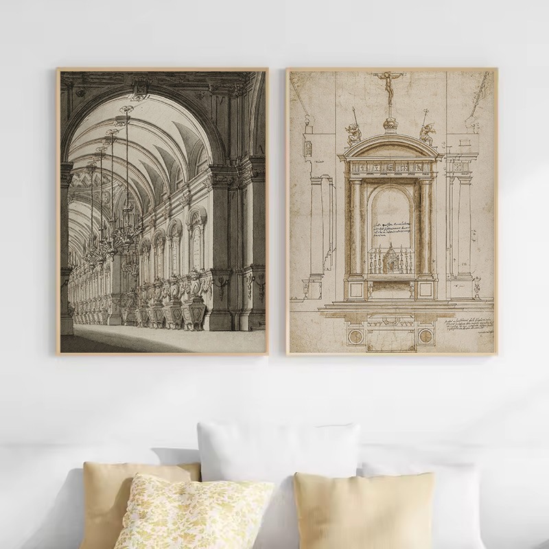 Vintage Drawing Sketch Geometr - огляд і ціна Interior Design Sketch