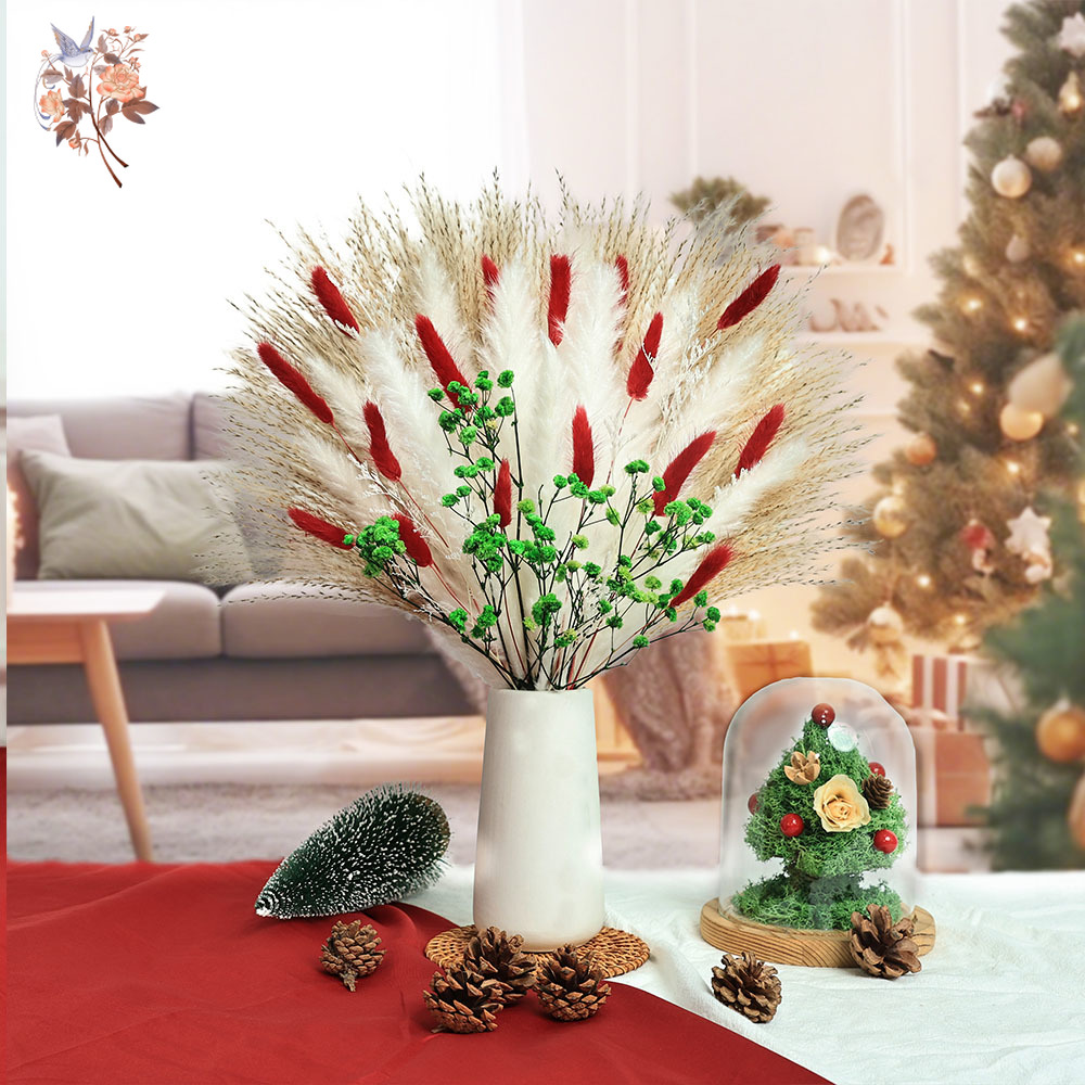 55pcs Dried Flowers Bouquet Ch - огляд і ціна Dried Pampas Bundle