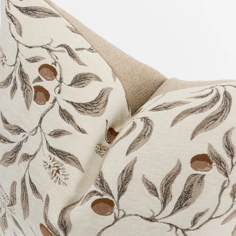 Cream Beige Chenille Botanical - огляд і ціна Textured Throw Natural