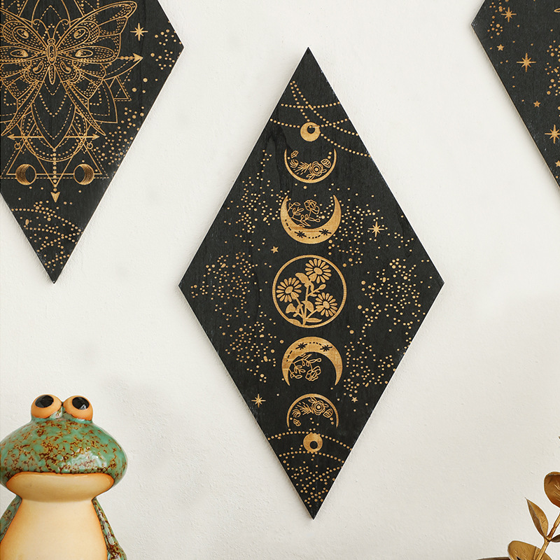 Geometric Carved Wooden Triang - огляд і ціна Geometric Shelf Triangle